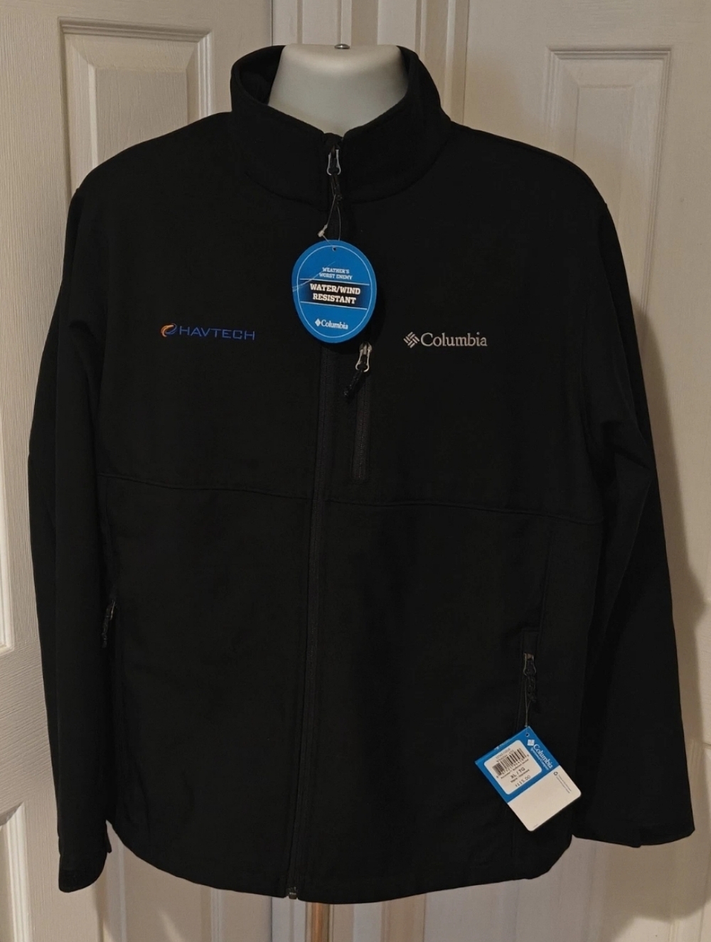 Columbia Men's Embroidered HAVTECH NWT Shell Full Zip Jacket Sweater Size XL